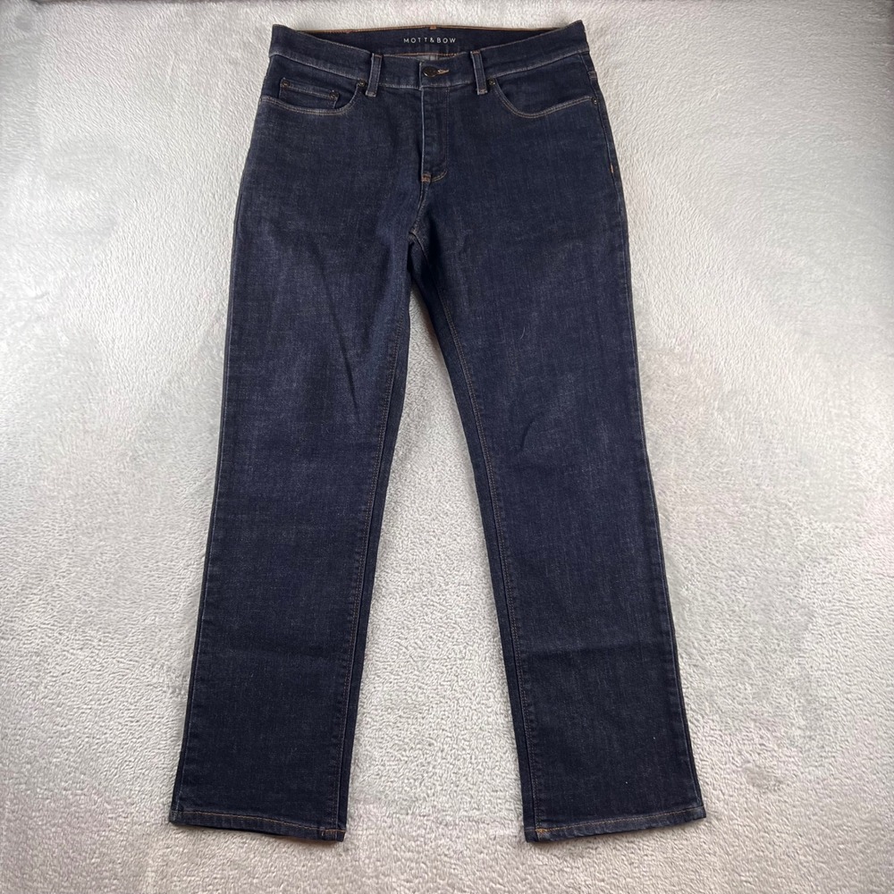 Mott & Bow Mens Wooster Straight Leg Jeans Indigo Blue 31x30 NZ-3162